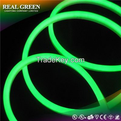 12V Neon Effect 3-wire Chasing Green LED Rope Light