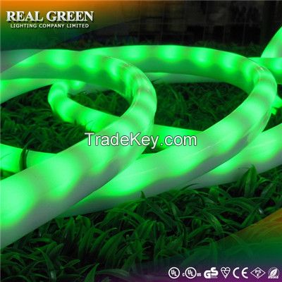 120V Neon Effect 3-wire Chasing Green LED Rope Light