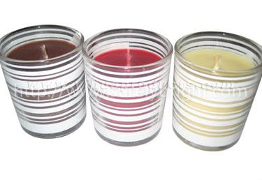 layer effect scented  glass candle