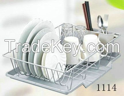dish rack with plastic tray 1114