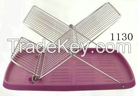 dish rack with plastic tray 1130
