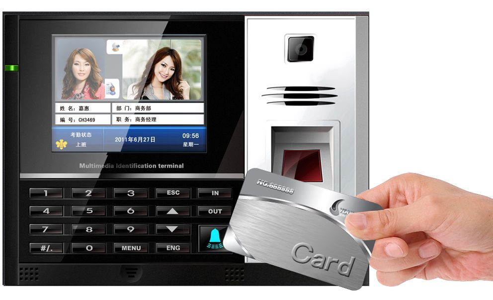 Fingerprint + Em/M1 Card Biometric Time Attendance with Access Control System