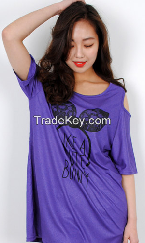 Cute Bunny Sleeve gap Long T-shirt from korean style