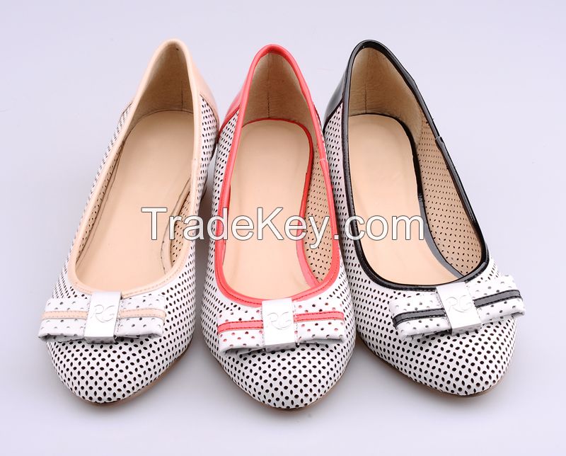 women leather shoes in laser cut