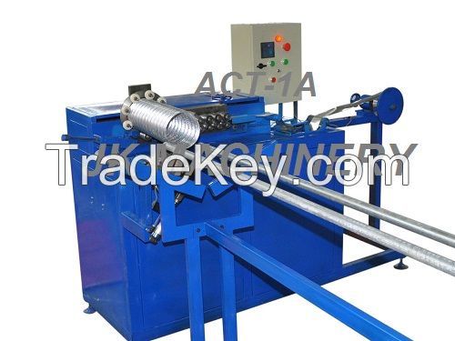 Semi-rigid aluminum duct machine