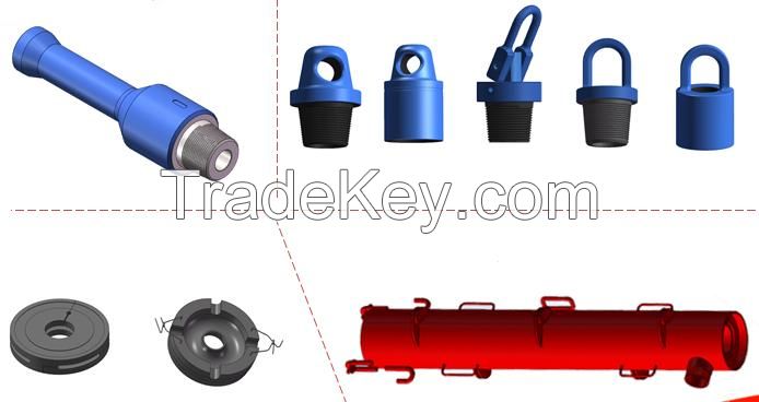 lifting sub, mud bucket, drill pipe wiper