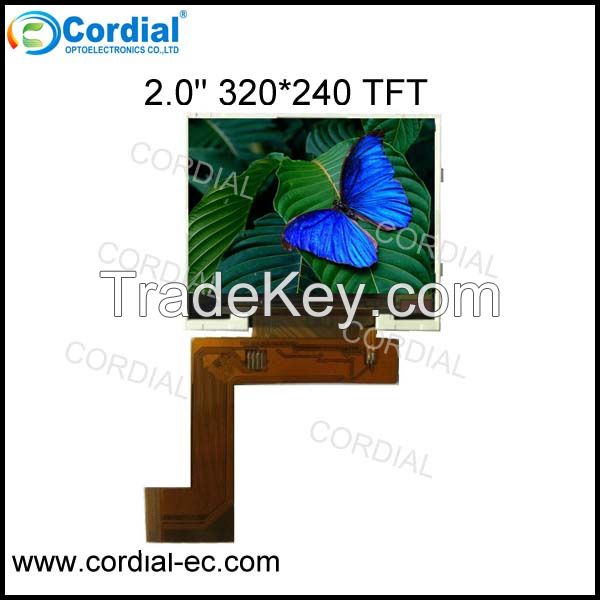 2.0 Inch 320x240 TFT LCD MODULE CT020BJH25, Optional with resistive touchscreen.