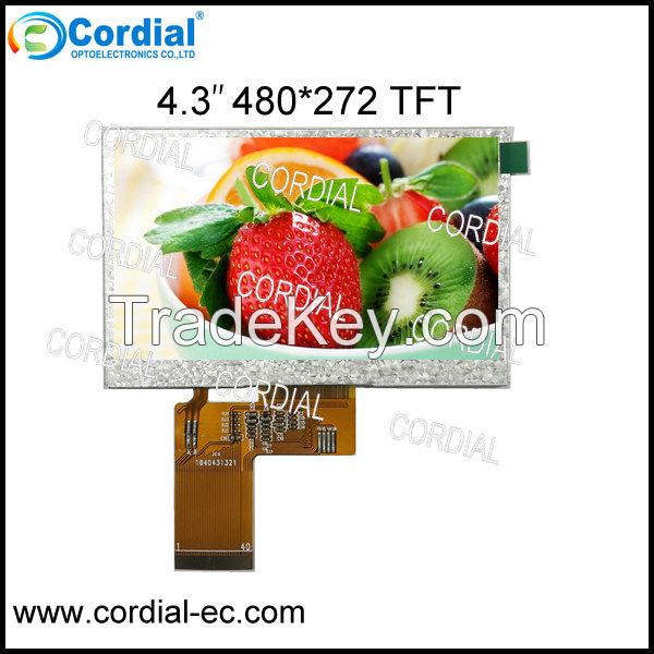 4.3 Inch 480x272 TFT LCD MODULE CT043PLI11, optional with resistive and capacitive touchscreen