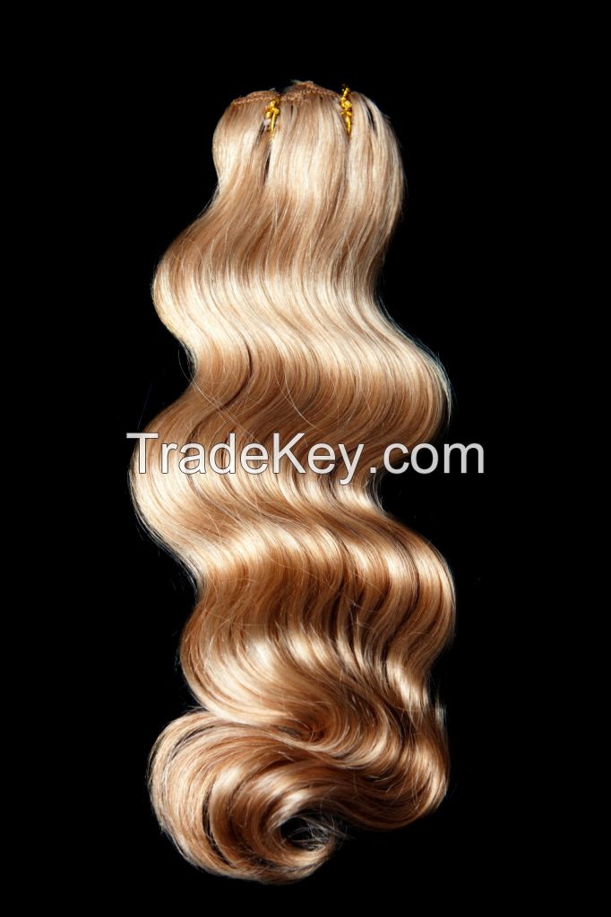 Highest Quality Virgin AAAAA Body Wave Virgin European Human Hair Golden Blonde