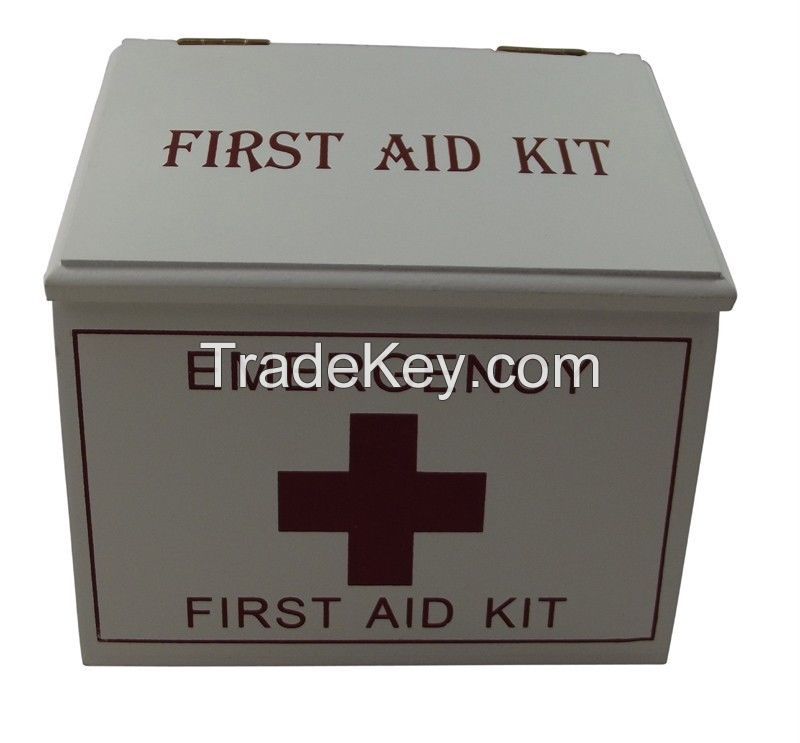 Wooden Box First Aid kit for first aid treatment