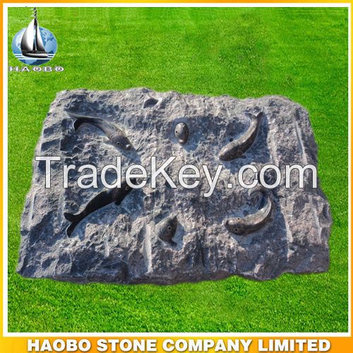 Stone carvings decoration fish wall