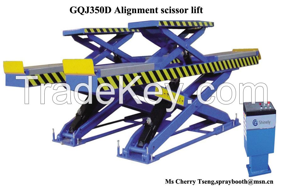 Offer GQ350D Alignment Scissor lift, wheel alignment scissor lift with CE certificate