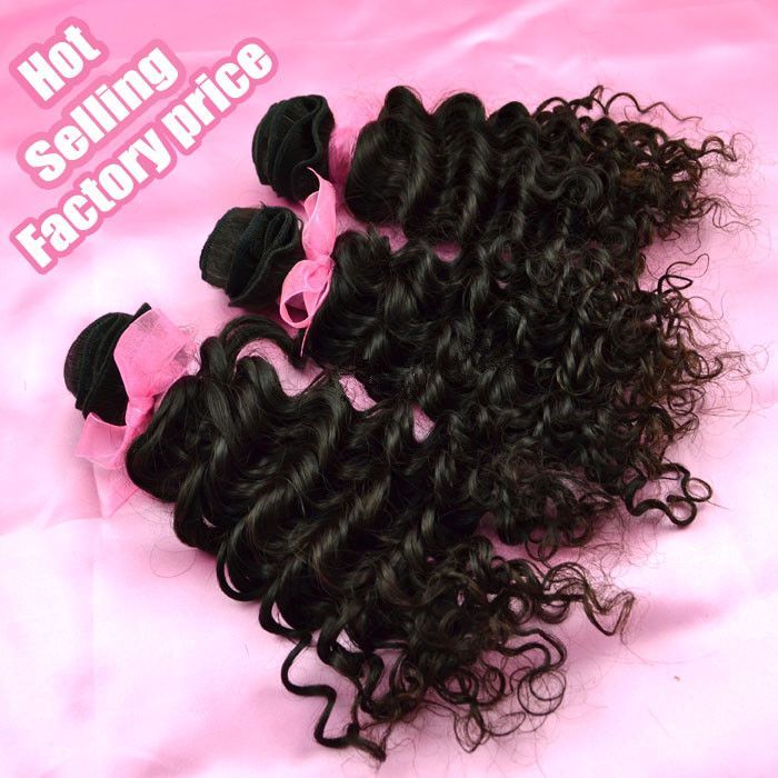 5A Brazilian remy hair weave, deep curl, no tangle, natural color