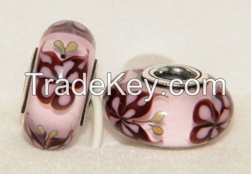 big hole lampwork glass beads for bracelets ot necklace