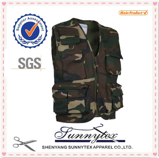 Plus size Winter Padded camouflage tactical vest