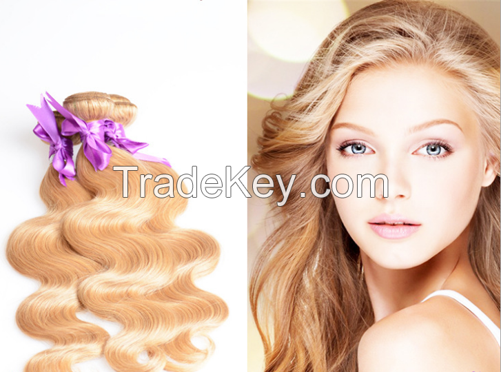 7A quality blond hair 27 color brazilian virgin remy hair artifical hair human hair body wave hair curtain 100g