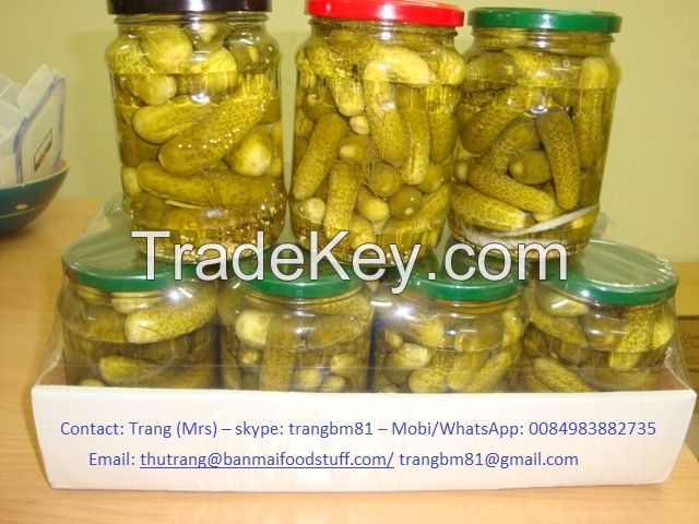 Pickled cucumbers, cornichones, gherkins