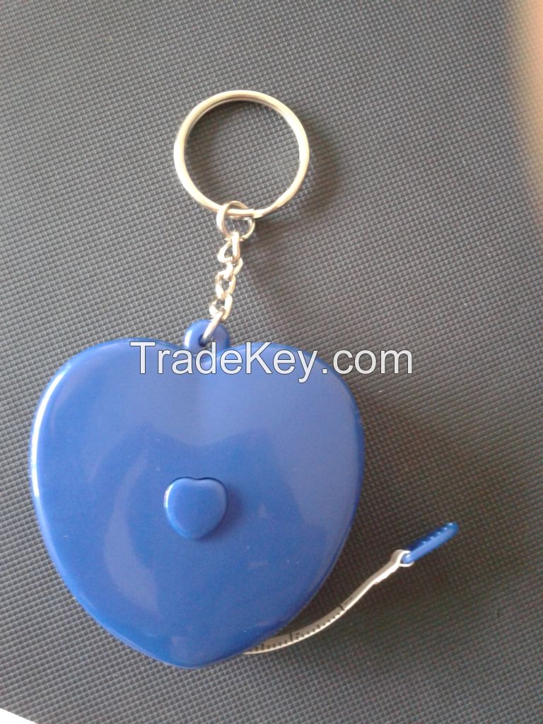 Heart-shaped plastic measuring tape for ad gift