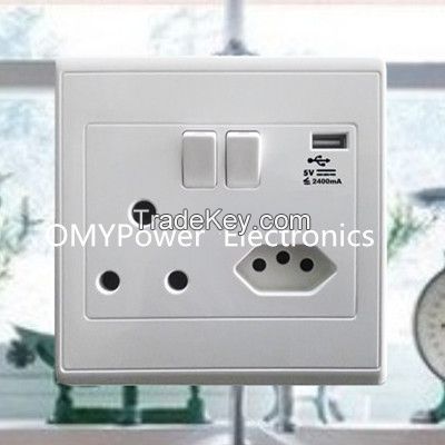 South Africa and Brazil  Plug wall switch socket