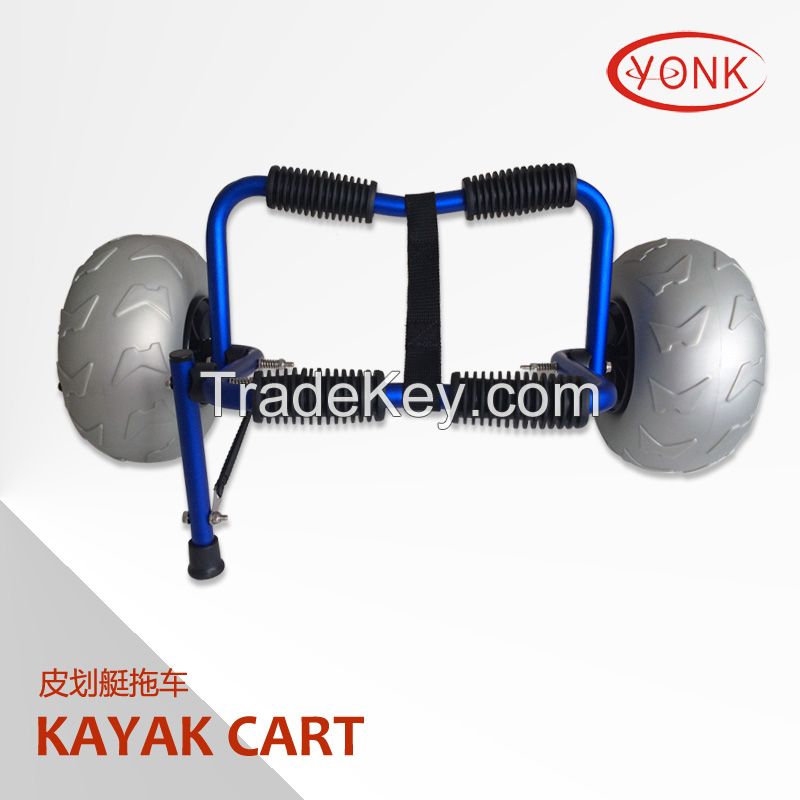 Foldable Aluminum kayak cart beach trolley canoe cart with 9 inch balloon wheels