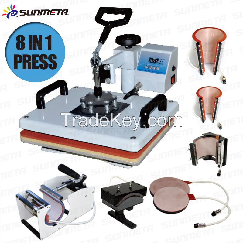 8 in 1 heat press machine sublimation heat transfer machine