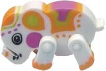 cartoon colorful puzzle elephant  eraser