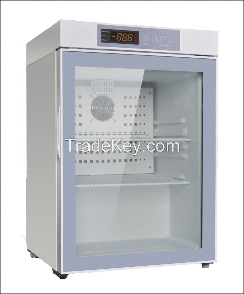 60Liter Glass door medical refrigerator pharmacy refrigerator biomedical refrigerator