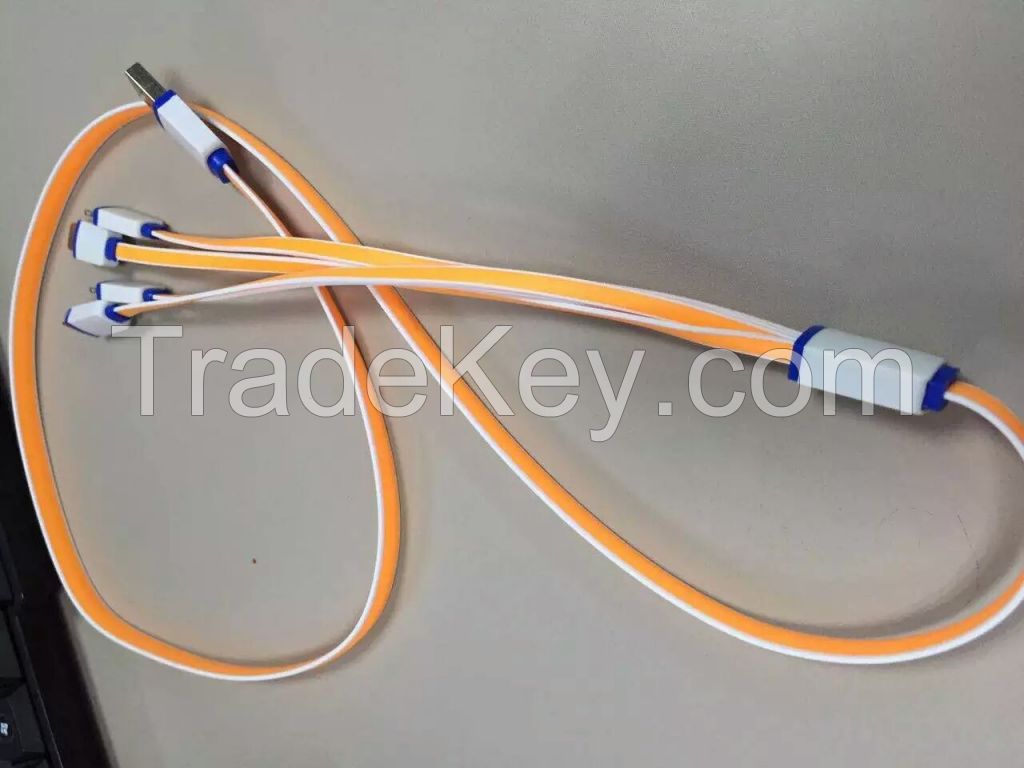 Factory whole sales noodle cables 4 in one