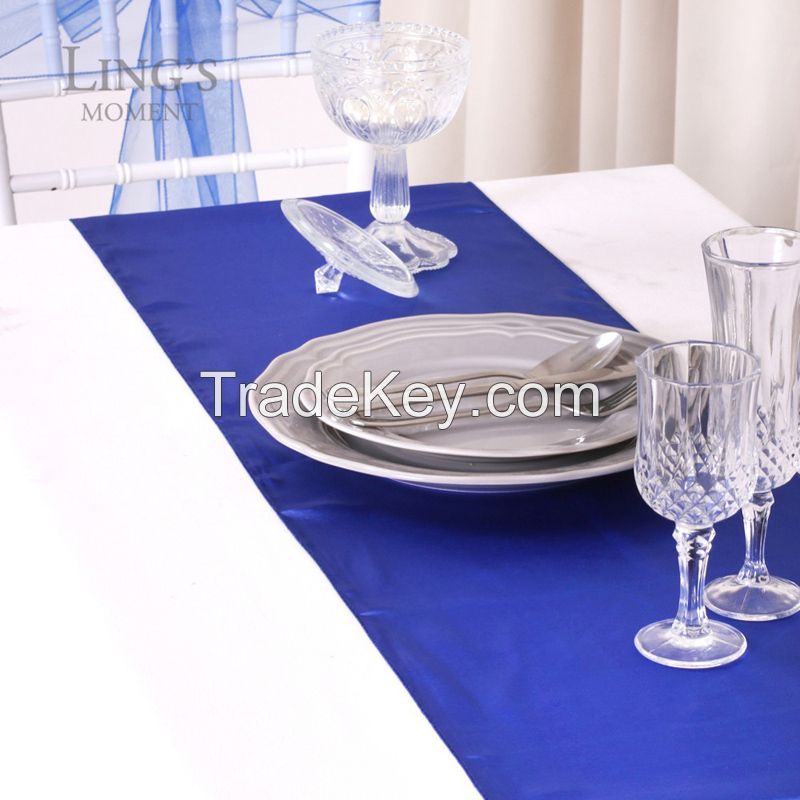 Royal Blue 12inch x 108 inch Satin Table Runner Wedding Hotel Party Decoration wedding table decoration royal blue