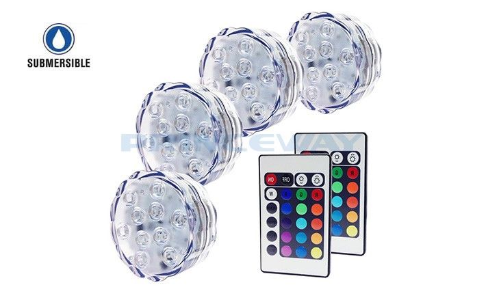 RGB LED submersible accent light, remote LED party lights, LED wedding lights, LNL-002-4