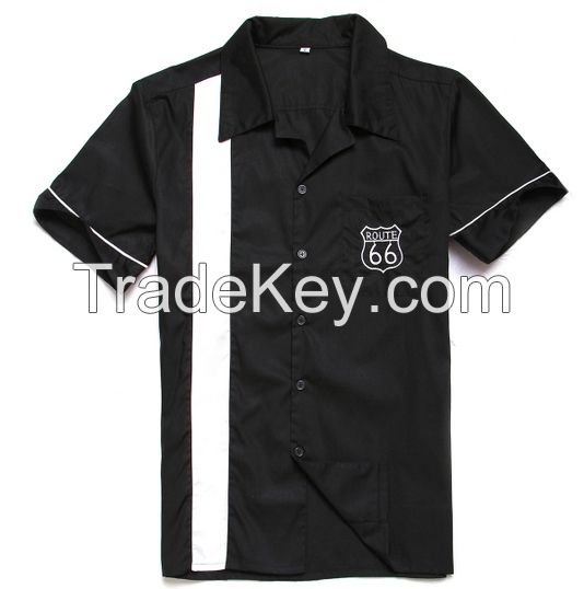 wholesale manufactures rockabilly 50's clothing men's bowling shirts