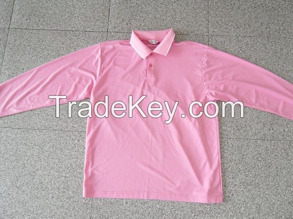 Men's Long Sleeve 3-Button Polo T-Shirts, Used Clothing