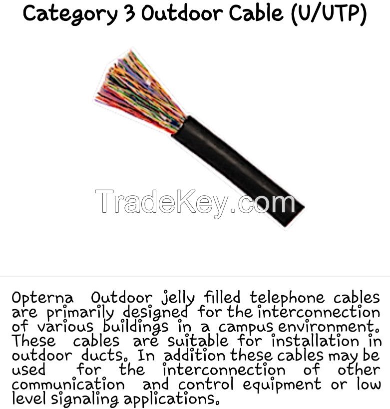 Opterna Cat3 Outdoor Jelly Filled Cable - 100 Pair PE