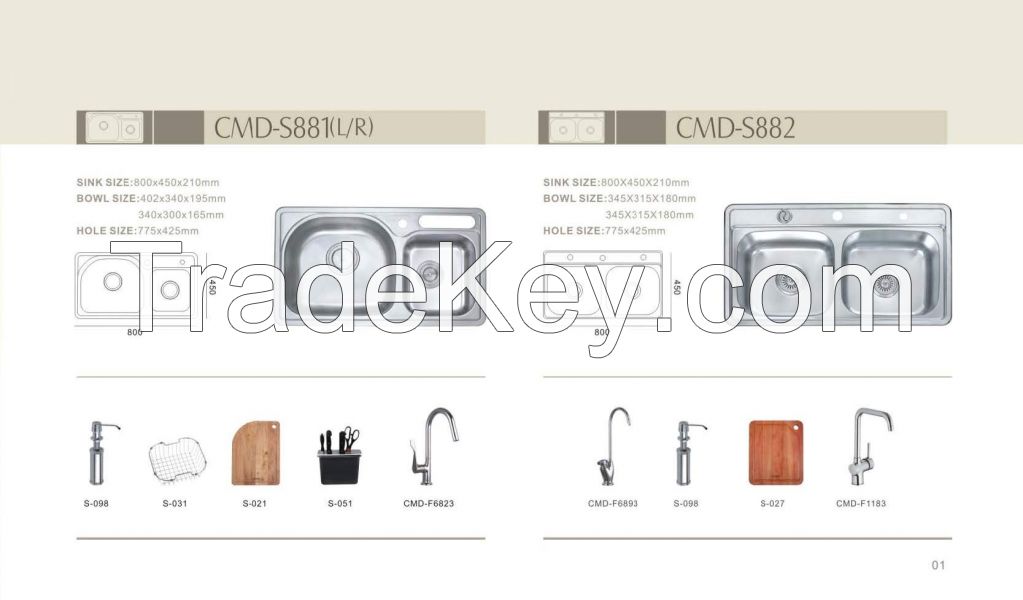 sell new stainless steel drain, basin, bracket, and accessories;