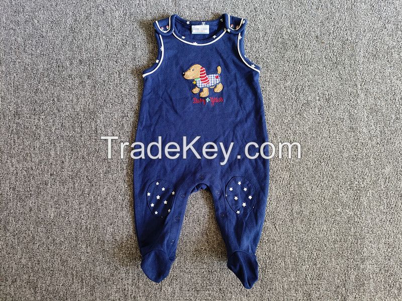 Sell 100%cotton baby's sleeveless romper jumpsuit