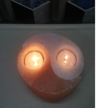 Yin Yang Candle Holder (pink+white)