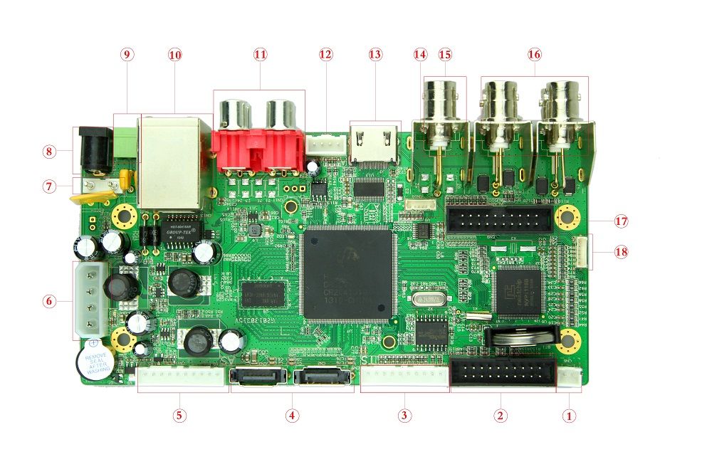 8 channel DVR Board