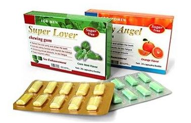 100% Herbal Enhancing Sexual Pleasure Super Lover Chewing Gums Male Sexual Enhancement Pills