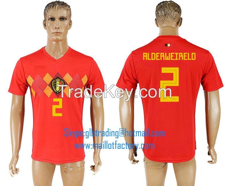 2018 WORLD CUP Belgium home aaa version any name FOOTBALL JERSEY