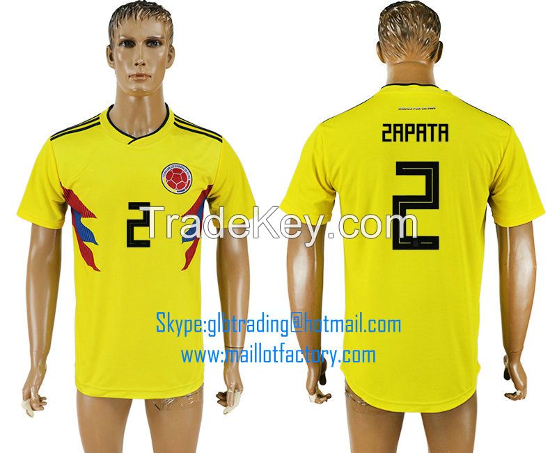 2018 WORLD CUP Columbia home aaa version any name FOOTBALL JERSEY