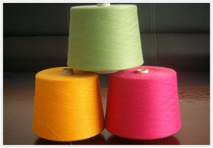 dope dyed polyester spun yarn, 30s/1