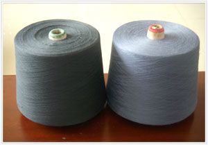 dope dyed polyester spun yarn, 16S/1
