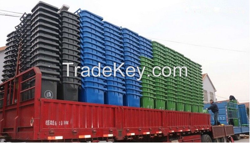 Plastic wheelie container 120L/240L/360L/660L/1100L plastic mobile garbage bin, garbage can, plastic waste can for outdoor