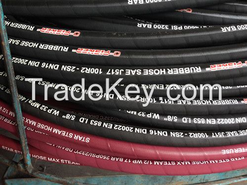 SAE 100 R2AT/DIN EN 853 2SN Flexible Rubber Hydraulic Hose