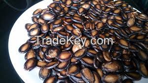 Unprocessed raw black shell melon seeds full kernel inside