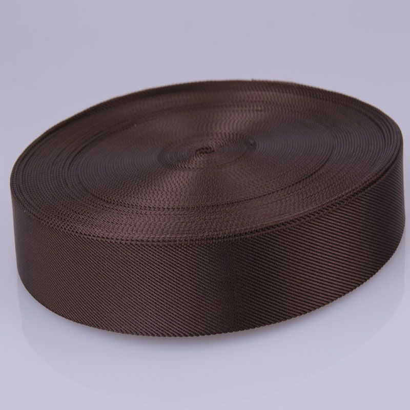 Wholesale 1 1/2 inch brown twill nylon webbing