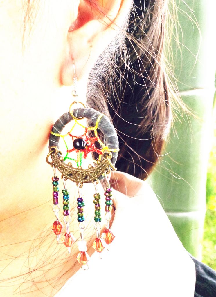Free Shipping 2014 New Arrival Indian Dream Catcher Earring Vintage Jewelry