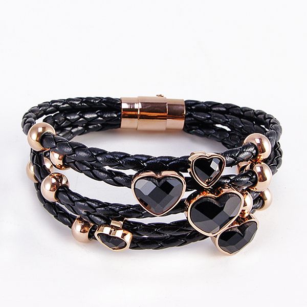 2014 fashion jewelry leather bracelet nice and interesting