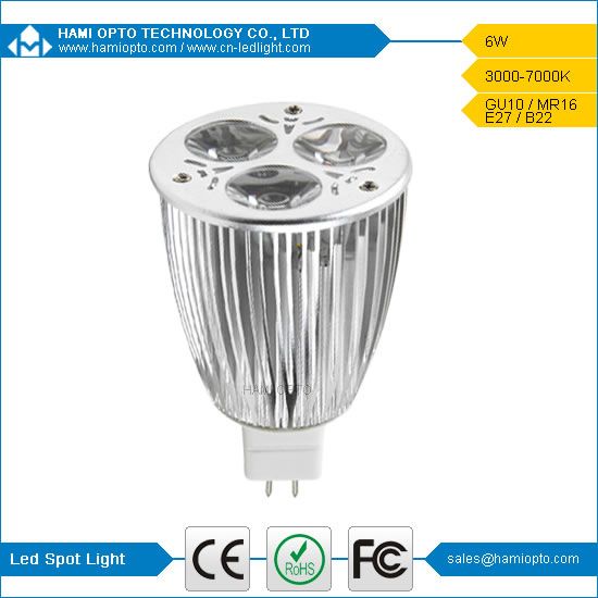 LED Spot light with high luminous 6W high Brightness CE ROHS