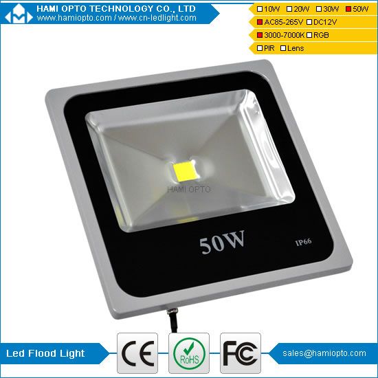 Ultra thin 50w outdoor led flood light, 3 years warranty